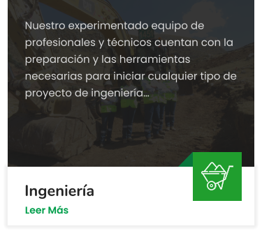 Ingeniería  Nuestro experimentado equipo de profesionales y técnicos cuentan con la preparación y las herramientas necesarias para iniciar cualquier tipo de proyecto de ingeniería… Leer Más